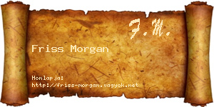 Friss Morgan névjegykártya